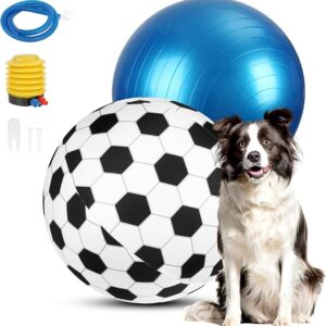 Herding Ball for Dogs 22"- Giant Dog Herding Balls for Australian Shepherd,Cattle,Border Collie Medium Large Dogs, Durable Oxford Soccer Cover with Straps Dog Ball Toy for Outdoor Chase/Train/Exercise